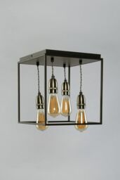 BHS Lighting Dexter Flush Ceiling Light in Black - thumbnail 2