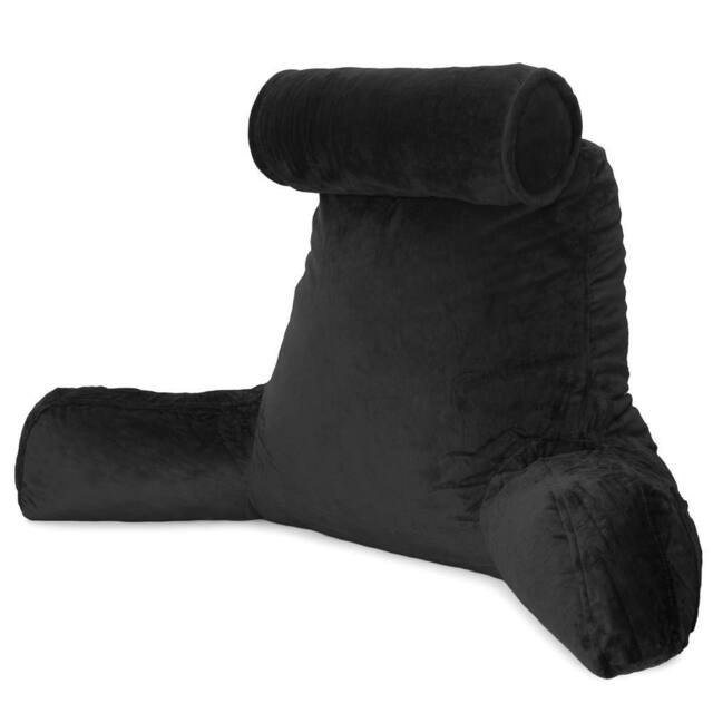 Dreamcatcher XL Reading Pillow Dark Black Velvet Memory Foam Support Cushion - image 1