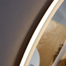 Clifton 60cm Round LED Bathroom Wall Mirror with Touch Sensor in Natural - thumbnail 3