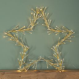 Samuel Alexander 60cm Light up Gold Christmas Star with 150 Static & Flashing Warm White LEDs - thumbnail 7