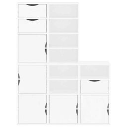 Berkfield Home Side Cabinets 5 pcs ODDA White 40x24x79 cm Solid Wood Pine - Size: 40 x 24 x 79 cm - thumbnail 6