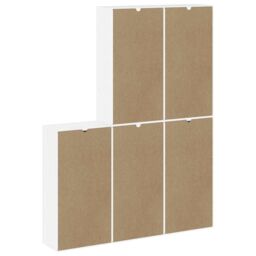 Berkfield Home Side Cabinets 5 pcs ODDA White 40x24x79 cm Solid Wood Pine - Size: 40 x 24 x 79 cm - thumbnail 8