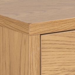 Furniture To Go Cholet Square Bedside Table with 1 Drawer in Oak in Light Oak - thumbnail 6