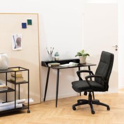 Furniture To Go Brad Swivel Desk chair with Armrest in Black - thumbnail 4