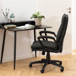 Furniture To Go Brad Swivel Desk chair with Armrest in Black - thumbnail 6