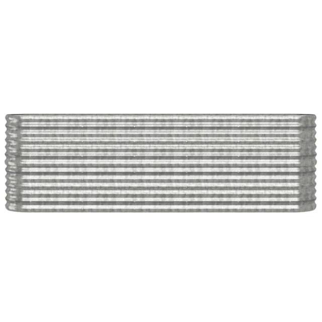 Berkfield Home Garden Raised Bed Powder-coated Steel 224x40x68 cm Silver - Size: 224 x 40 x 68 cm - image 1