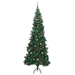 Berkfield Home Corner Artificial Christmas Tree Green 240 cm PVC & Metal - thumbnail 5