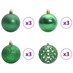 Berkfield Home Corner Artificial Christmas Tree Green 240 cm PVC & Metal - thumbnail 9