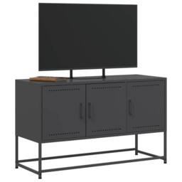 Berkfield Home TV Cabinet Black 100.5x39x60.5 cm Steel - thumbnail 4