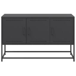 Berkfield Home TV Cabinet Black 100.5x39x60.5 cm Steel - thumbnail 6