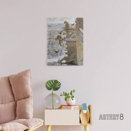 "Artery8 Luc Olivier Merson Notre Dame Paris France Canvas Wall Art Print in Grey - Size: W12"" x H16""" - thumbnail 3