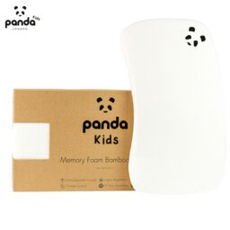 Panda London Memory Foam Bamboo Baby Pillow in White