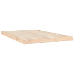 Berkfield Home Bed Frame without Mattress 120x200 cm Solid Wood Pine in Brown - Size: Small Double - thumbnail 4