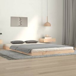 Berkfield Home Bed Frame without Mattress 120x200 cm Solid Wood Pine in Brown - Size: Small Double - thumbnail 1