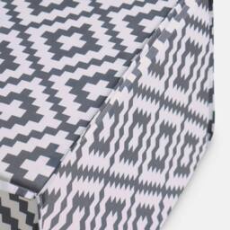 OHS Geometric Print Garden Pouffe Outdoor Stool Footrest Table Side Chair in Grey - thumbnail 5