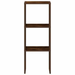 Berkfield Home Bookcase Stackable Smoked Oak 30x30x80 cm Engineered Wood in Brown - Size: 30 x 30 x 80 cm - thumbnail 4