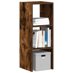 Berkfield Home Bookcase Stackable Smoked Oak 30x30x80 cm Engineered Wood in Brown - Size: 30 x 30 x 80 cm - thumbnail 1