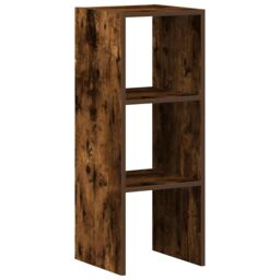 Berkfield Home Bookcase Stackable Smoked Oak 30x30x80 cm Engineered Wood in Brown - Size: 30 x 30 x 80 cm - thumbnail 2