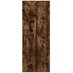 Berkfield Home Highboard Smoked Oak 70x35x180 cm Engineered Wood in Brown - Size: 70 x 35 x 180 cm - thumbnail 3