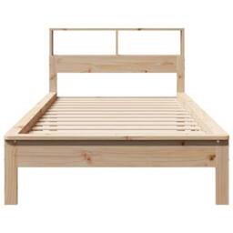 Berkfield Home Bookcase Bed without Mattress 90x190 cm Single Solid Wood Pine in Natural - thumbnail 4