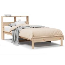 Berkfield Home Bookcase Bed without Mattress 90x190 cm Single Solid Wood Pine in Natural - thumbnail 1