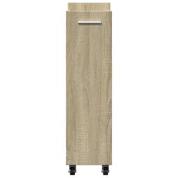 Berkfield Home Cabinet with Wheels Sonoma Oak 60x22x79 cm Engineered Wood in Brown - Size: 60 x 22 x 79 cm - thumbnail 6
