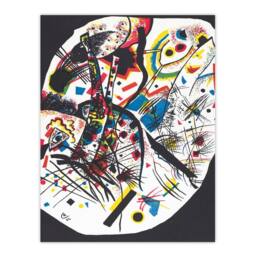 Artery8 Wassily Kandinsky Framed Wall Art Small Worlds III Abstract Painting in Black - Size: A4 - thumbnail 3