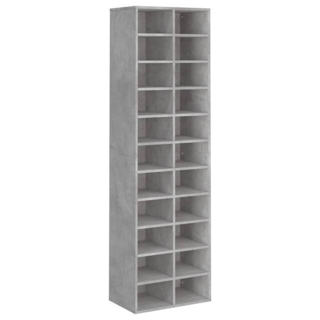 Berkfield Home Shoe Cabinet Concrete Grey 54x34x183 cm Engineered Wood - Size: 54 x 34 x 183 cm - image 1