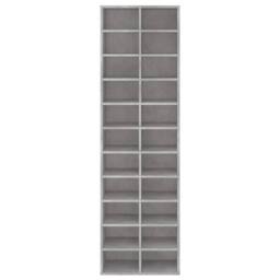 Berkfield Home Shoe Cabinet Concrete Grey 54x34x183 cm Engineered Wood - Size: 54 x 34 x 183 cm - thumbnail 4