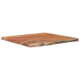 Berkfield Home Table Top 60x60x2.5 cm Square¬†Solid Wood Acacia Live Edge in Brown - thumbnail 1