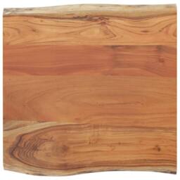 Berkfield Home Table Top 60x60x2.5 cm Square¬†Solid Wood Acacia Live Edge in Brown - thumbnail 3