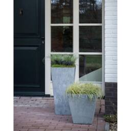 Lemon Pavilion Furniture and Decor Ella Vase - Artstone - L35 x W35 x H70 cm - Grey - thumbnail 2