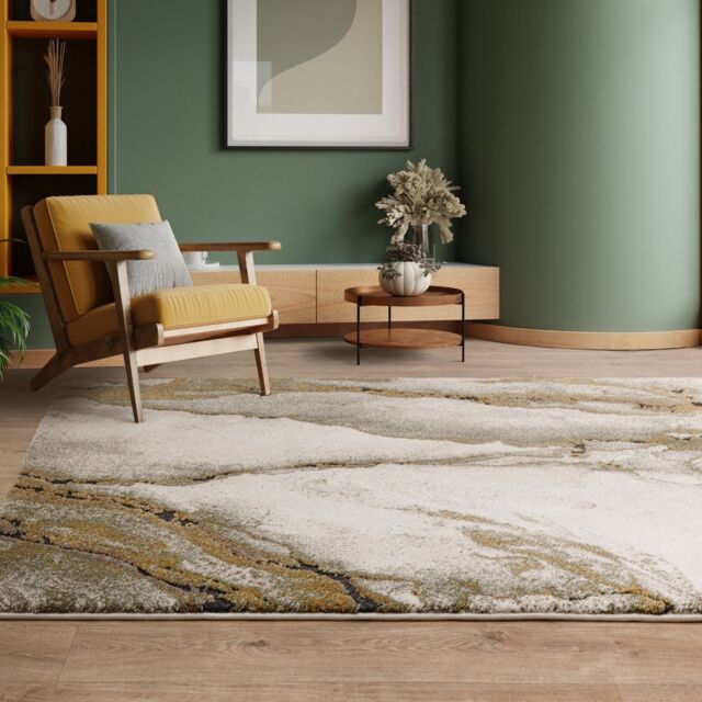The Rug Shop UK Modern Abstract Beige Polypropylene Easy To Clean Area Rug - Size: 200 cm x 290 cm - image 1