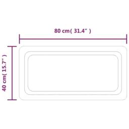 Berkfield Home LED Bathroom Mirror 40x80 cm in Clear - thumbnail 5