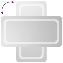 Berkfield Home LED Bathroom Mirror 40x80 cm in Clear - thumbnail 4