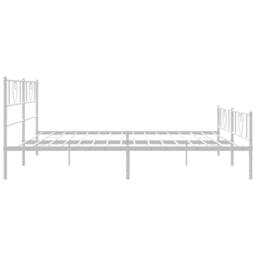 Berkfield Home Metal Bed Frame with Headboard & Footboard White 193x203 cm - thumbnail 6