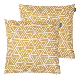 icon Indoor & Outdoor Waterproof Cushion Set of 2 Slate Grey Waterproof Cushion in Yellow - Size: 43 cm x 43 cm