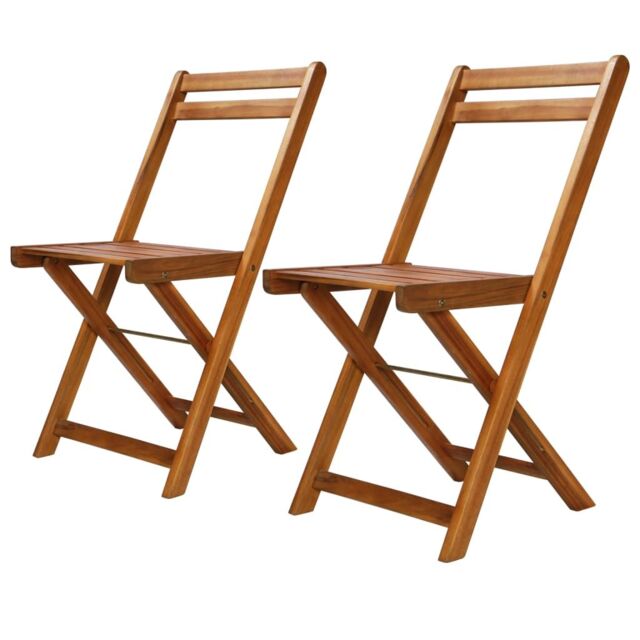 Berkfield Home Outdoor Bistro Chairs 2 pcs Solid Acacia Wood in Brown - image 1