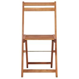 Berkfield Home Outdoor Bistro Chairs 2 pcs Solid Acacia Wood in Brown - thumbnail 3