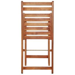 Berkfield Home Outdoor Bistro Chairs 2 pcs Solid Acacia Wood in Brown - thumbnail 5