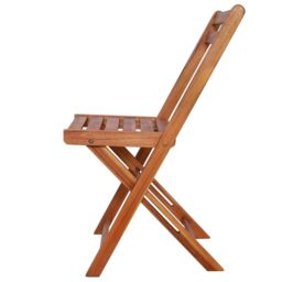 Berkfield Home Outdoor Bistro Chairs 2 pcs Solid Acacia Wood in Brown - thumbnail 4