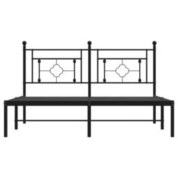 Berkfield Home Metal Bed Frame with Headboard Black 160x200 cm - thumbnail 5