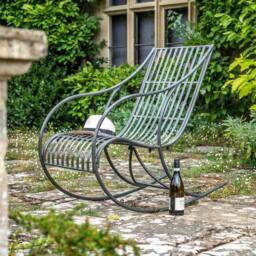 Ascalon Design Ltd Amalfi Rocking Chair - L100 x W63 x H100 cm - Charcoal in Grey - thumbnail 2
