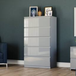 HD Designs Vida Designs Glinton 3 Piece Bedroom Set (2 Drawer Bedside Chest, 5 in Grey - thumbnail 5