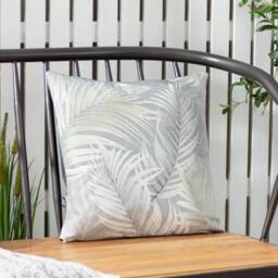 Evans Lichfield Palma Botanical Water & UV Resistant Outdoor Cushion in Green - Size: 43 cm x 43 cm - thumbnail 1