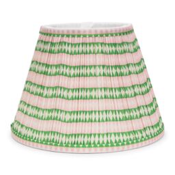 ValueLights Riza Tapered Fabric Pleated Easy Fit Large Lamp Shade with LED Bulb in Pink - thumbnail 4