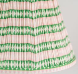 ValueLights Riza Tapered Fabric Pleated Easy Fit Large Lamp Shade with LED Bulb in Pink - thumbnail 3
