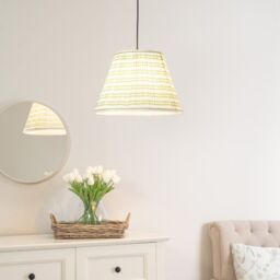 ValueLights Riza Tapered Fabric Pleated Easy Fit Large Lamp Shade with LED Bulb in Pink - thumbnail 2