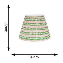 ValueLights Riza Tapered Fabric Pleated Easy Fit Large Lamp Shade with LED Bulb in Pink - thumbnail 6