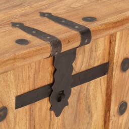 Berkfield Home Chest 90x40x40 cm Solid Acacia Wood in Brown - Size: 90 x 40 x 40 cm - thumbnail 6